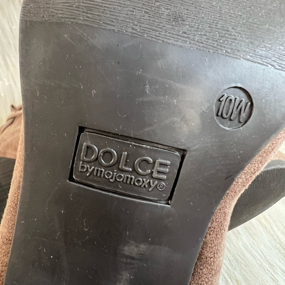 Dolce By Mojo Moxy Womens Ankle Boots Booties Brown Taupe Zipper High 10 W - Picture 5 of 9